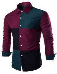 Square Shirt w/ Green, Red, Black